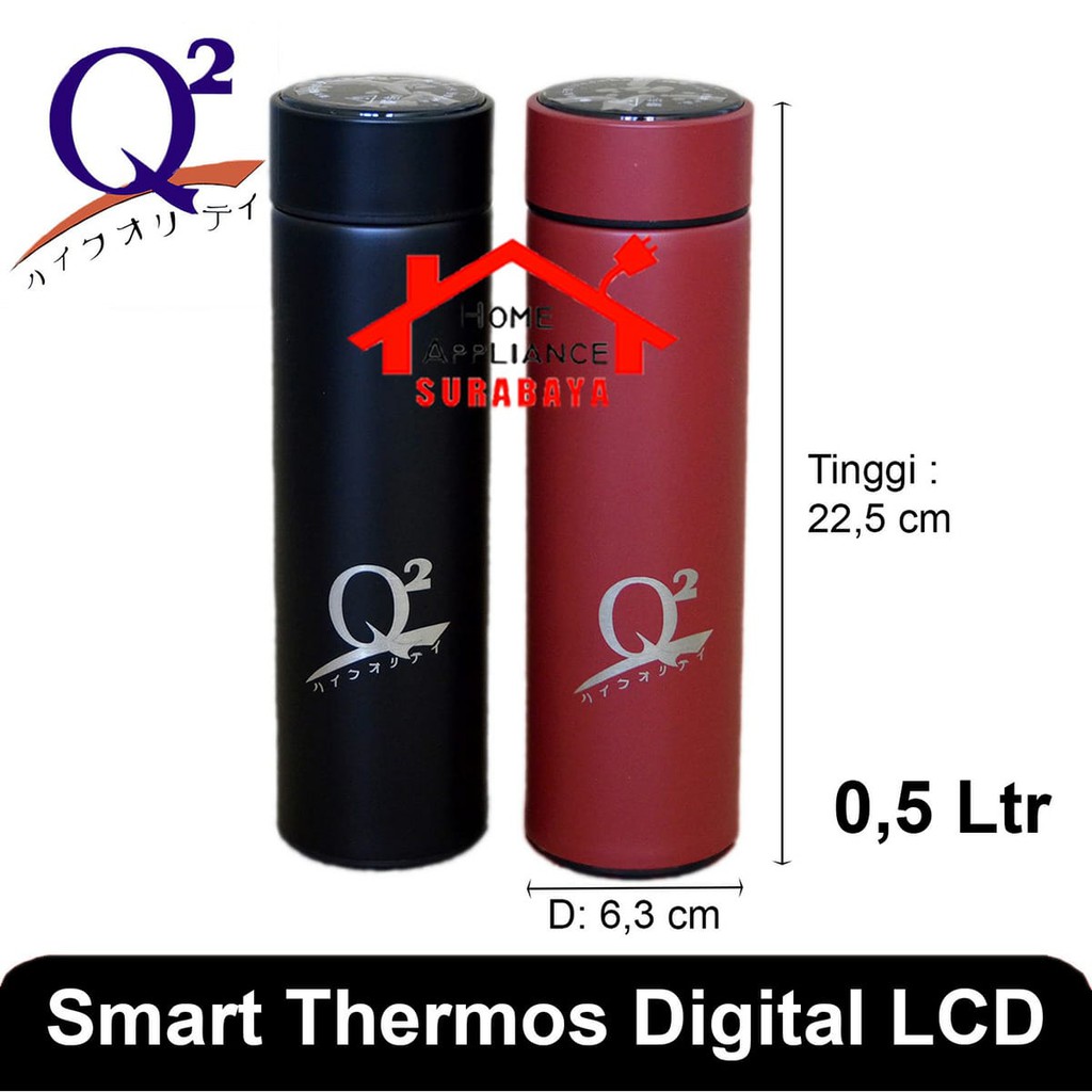 Smart Thermos Termos Panas Dingin LED Digital Display Suhu Temperatur 500 ML 0.5 Liter Q2 6145