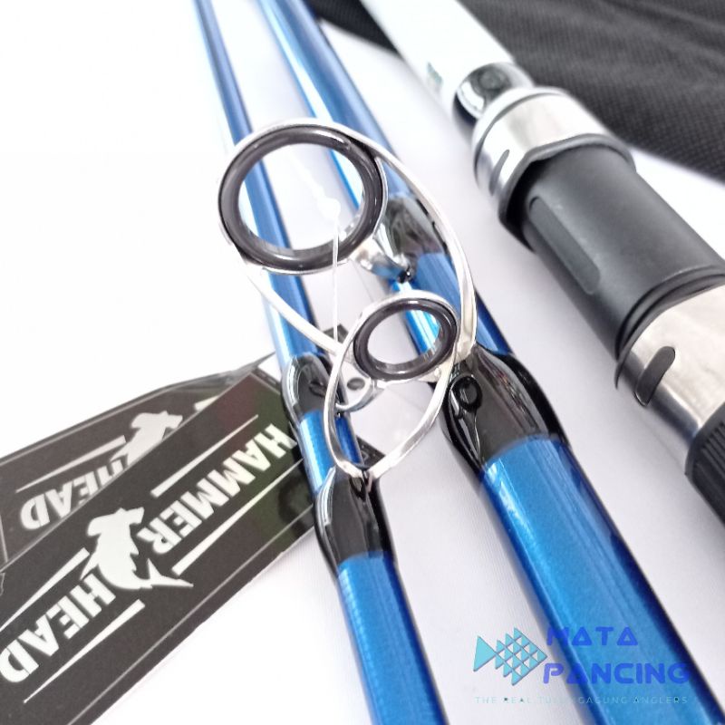 Joran surf sambung 3 hammerhead swing master 390 420 450 carbon material action hard joran tebing dan joran pantai