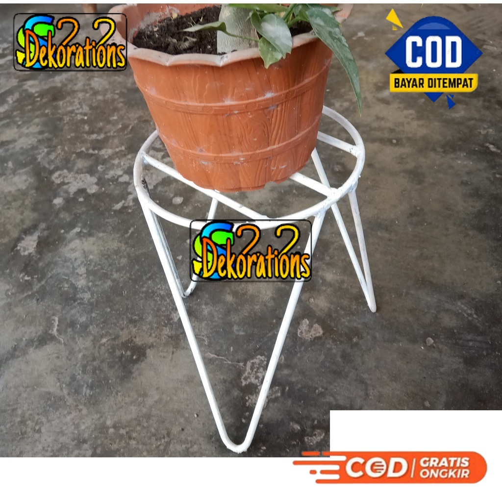 BS-04 bisa COD standing pot besi, penyangga pot tanaman (KODE-04)
