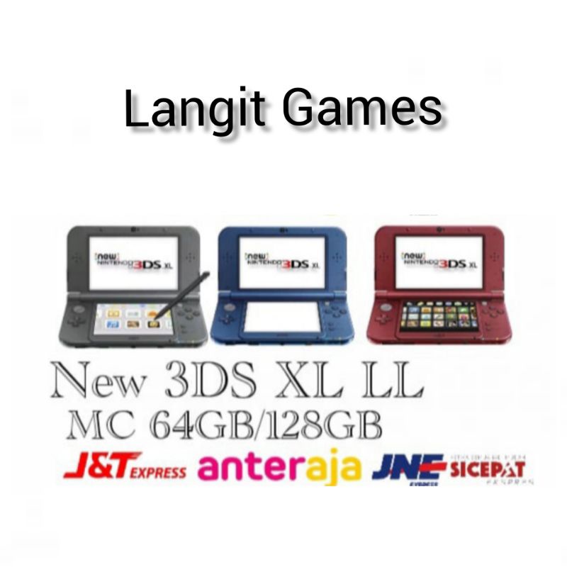NEW NINTENDO 3DS XL LL CFW MC 64GB, 128GB FULLGAMES