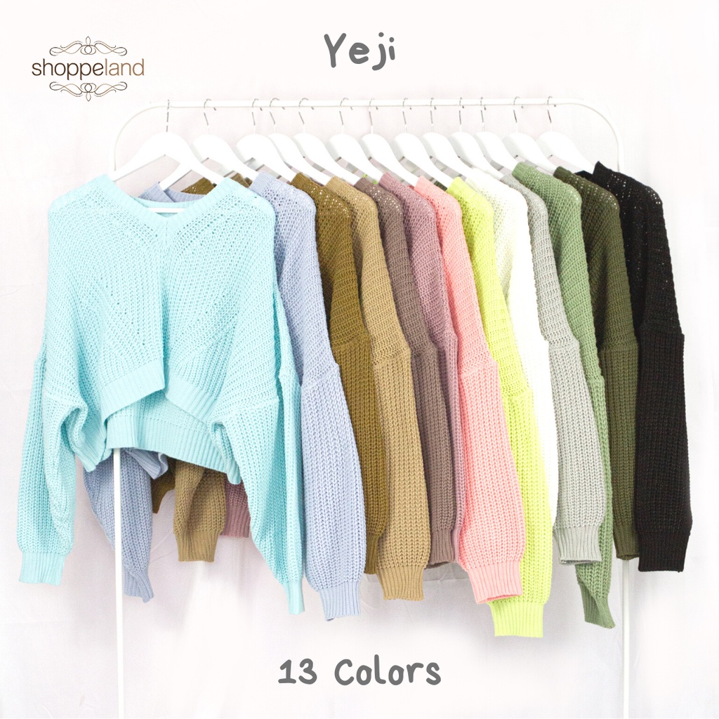 NEWSHOPPELAND - Yeji Sweater Crop Oversized Premium