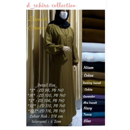 SAHIRA.CO - Gamis Zaenab V.1 Toyobo sulam mix royal platinum Gamis sar'i jumbo dewasa gamis kerja ga