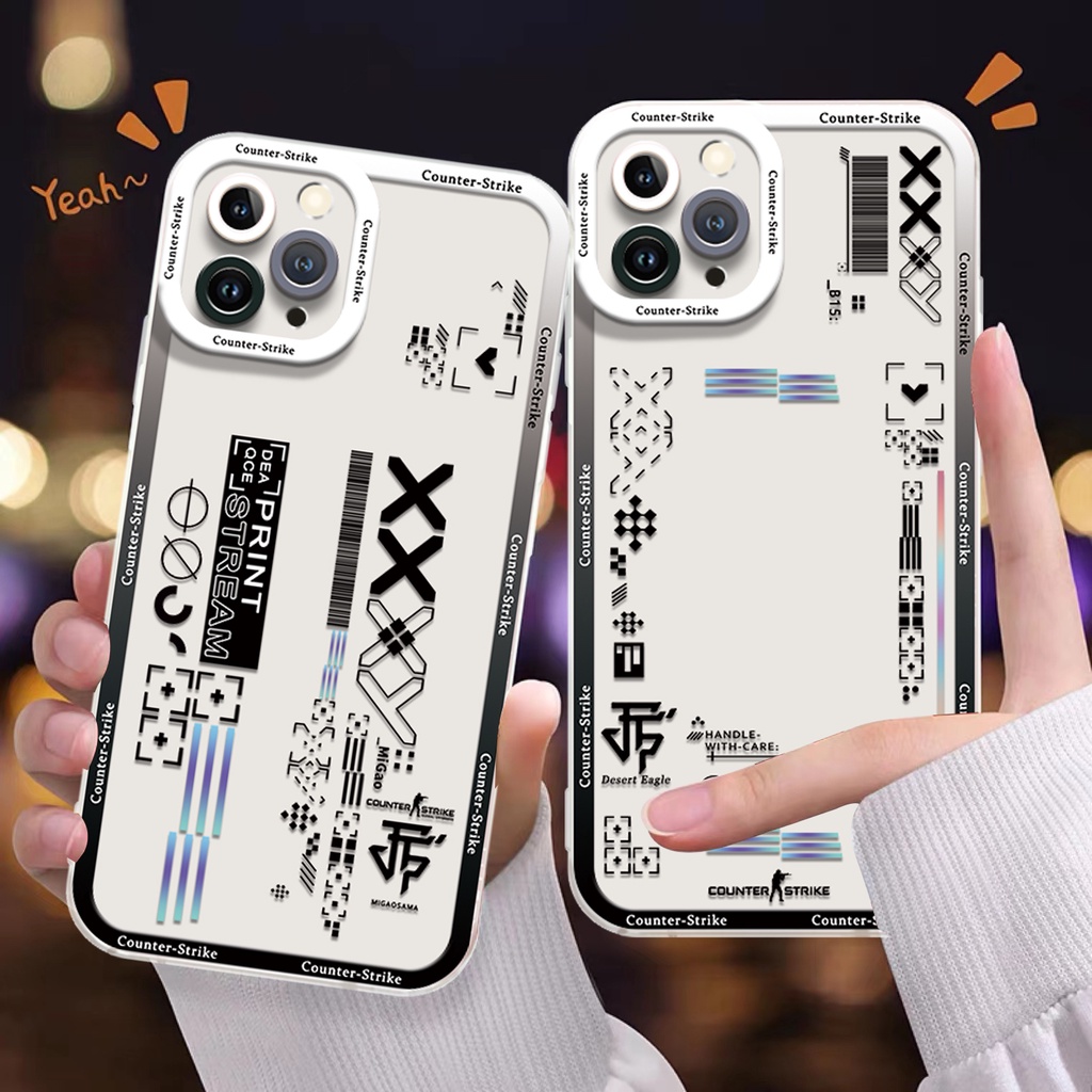 IPHONE Soft Couple Case Compatible Untuk Iphone14 13 12 11 Pro XS Max X XR Plus Casing Ponsel Silikon Transparan Shockproof TPU Cover