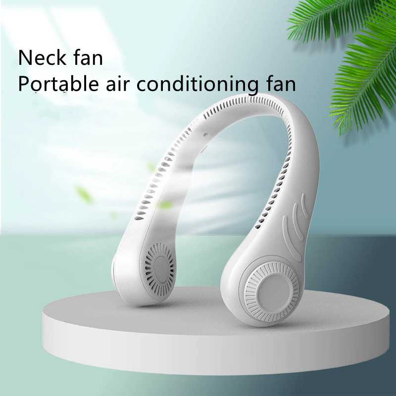 Kipas Angin Leher Portable Sports Leafless Neck Fan