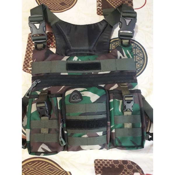 Tas dada loreng hijau TNI adventure real waterproof