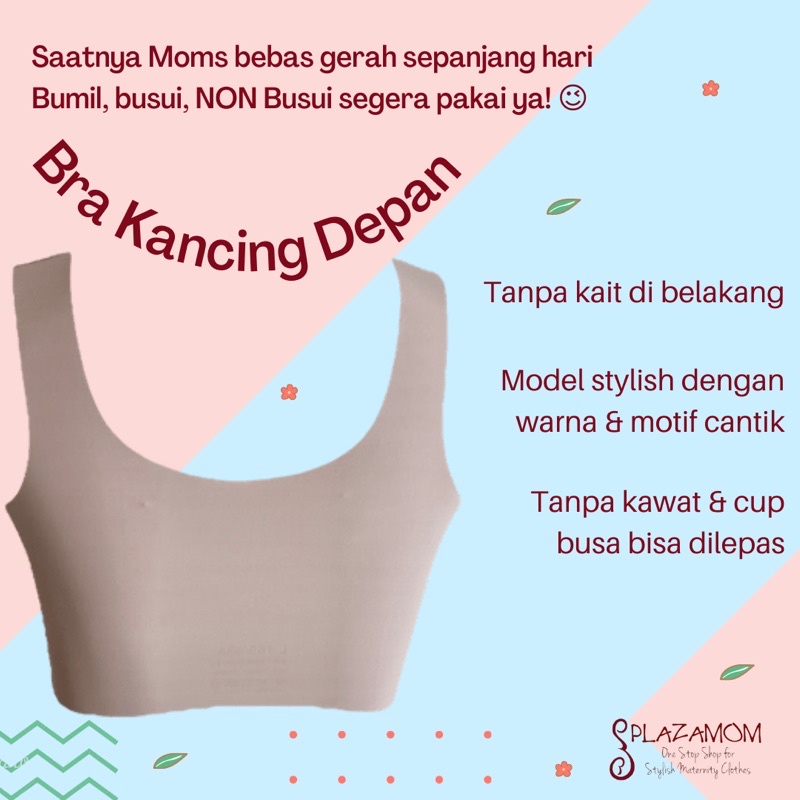 Bra Busui Friendly BH Menyusui Nursing Hamil Maternity Seamless Kualitas Premium Halus Nyaman Serap Keringat PBH291M