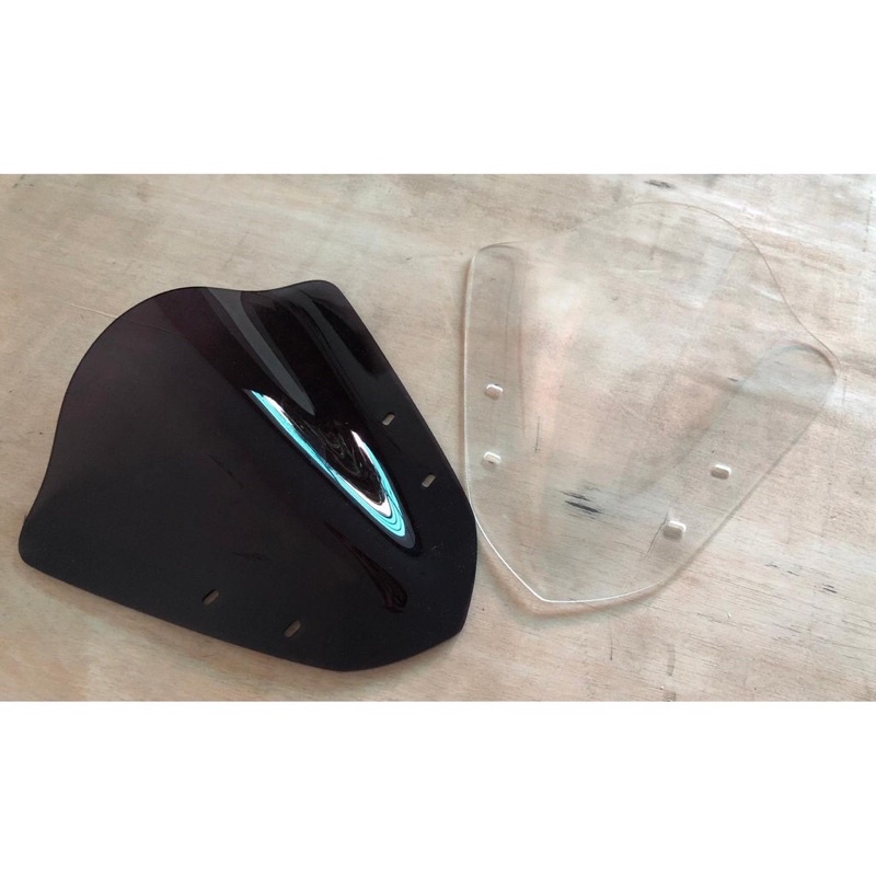 Visor Windshield Aerox 155 Two Tone Black Series Original Merk Akai Racing