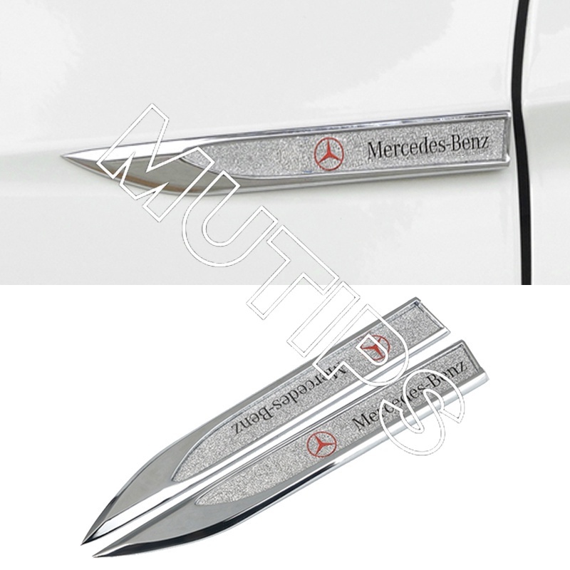 2pcs Stiker Logo Mercedes Benz Bahan Metal Hias Berlian Imitasi Untuk W207 W211 W205 W212 W204 W220 W206 W2182 W1322