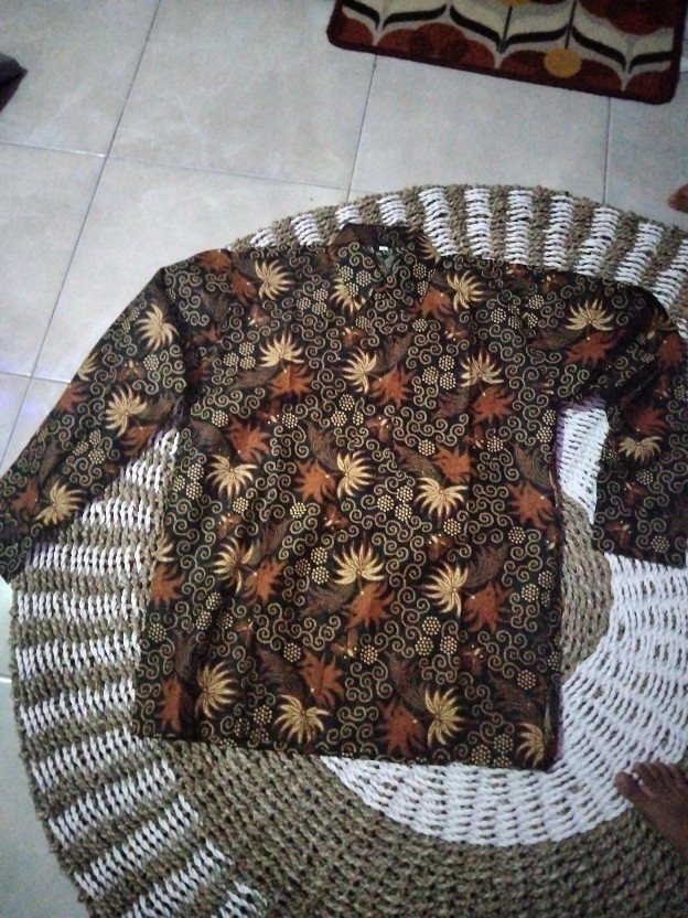 Promo Asli Baju Batik Kemeja Pria Sogan Lawasan Manuk Kembar Katun Cap Solo Baru Pria Kerja Lebaran