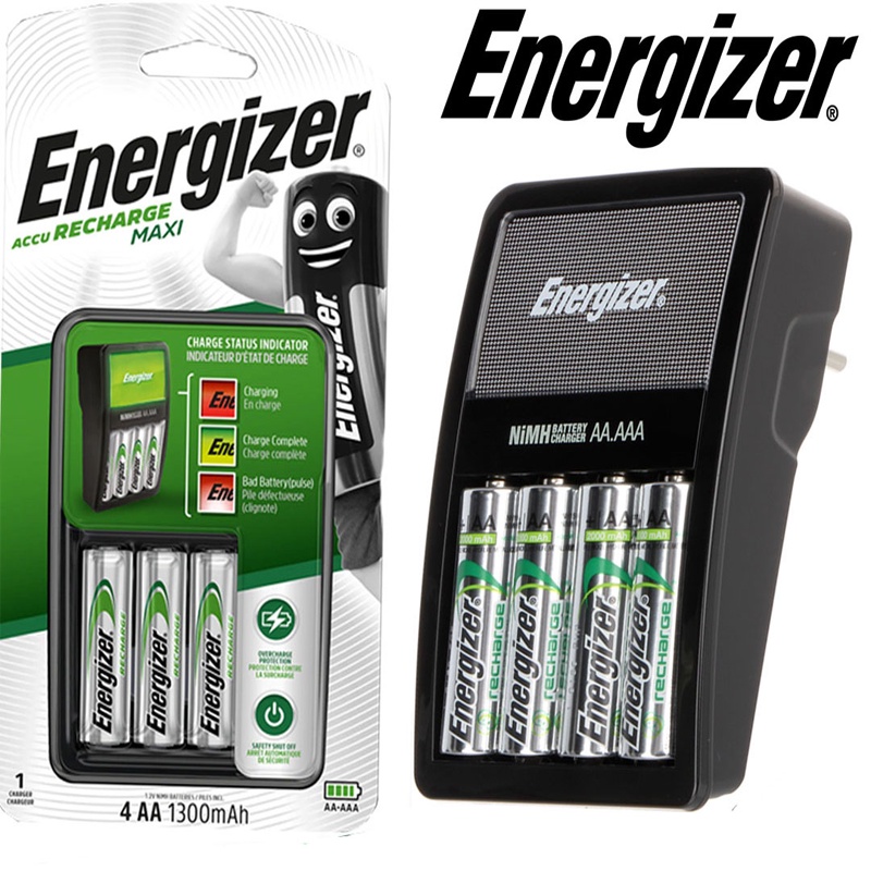 Charger Baterai Energizer Maxi + Battery AA 4pcs