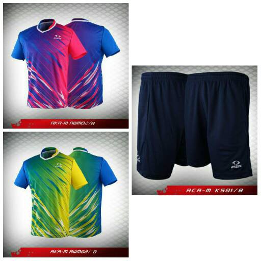 Paket Kaos Badminton Astec AKA M AWM02A / B dan Celana Astec