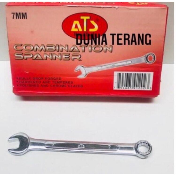 Kunci Ring Pas ATS 6 mm 7 mm 8 mm - Kunci Kombinasi 6mm 7mm 8mm - Combination Spanner