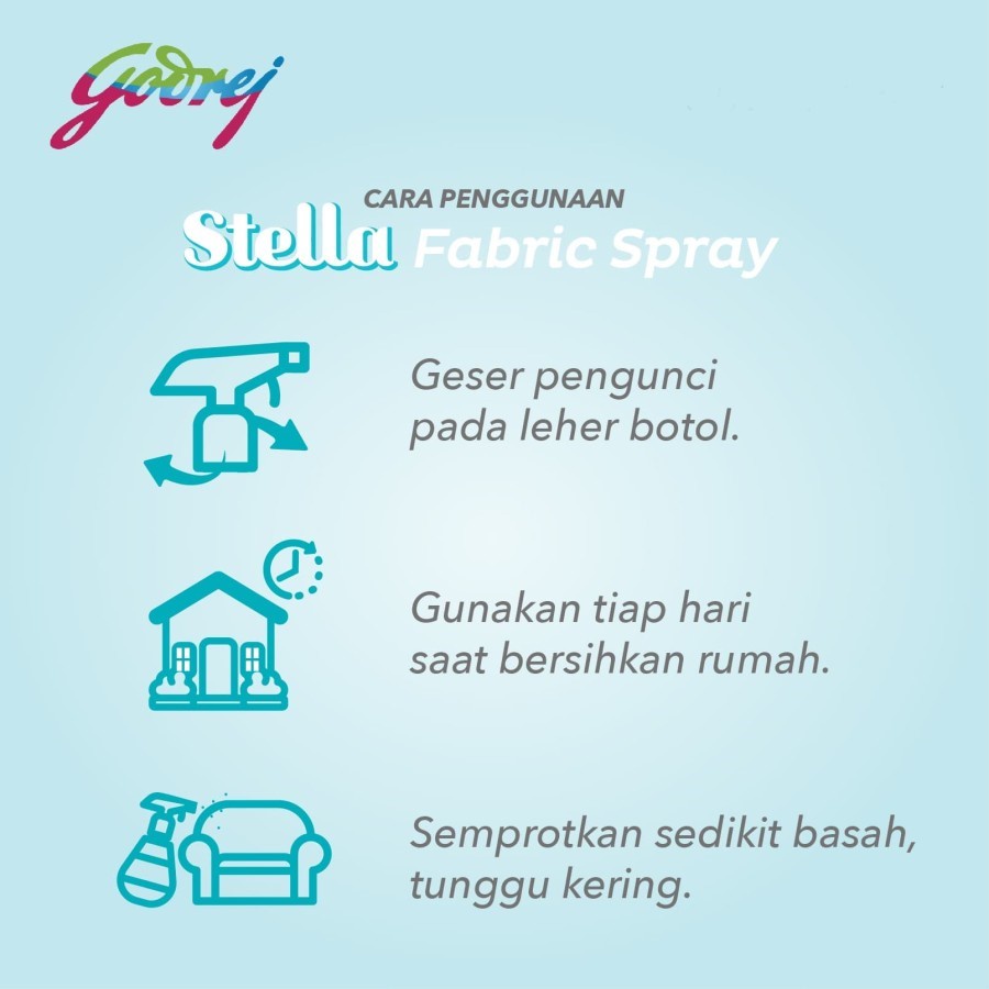 Stella Fabric Spray Cotton Blom Penghilang Bau Kain 200ml + 45ml