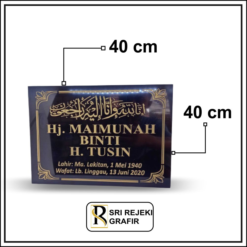 Batu nisan granit lempengan 40x40