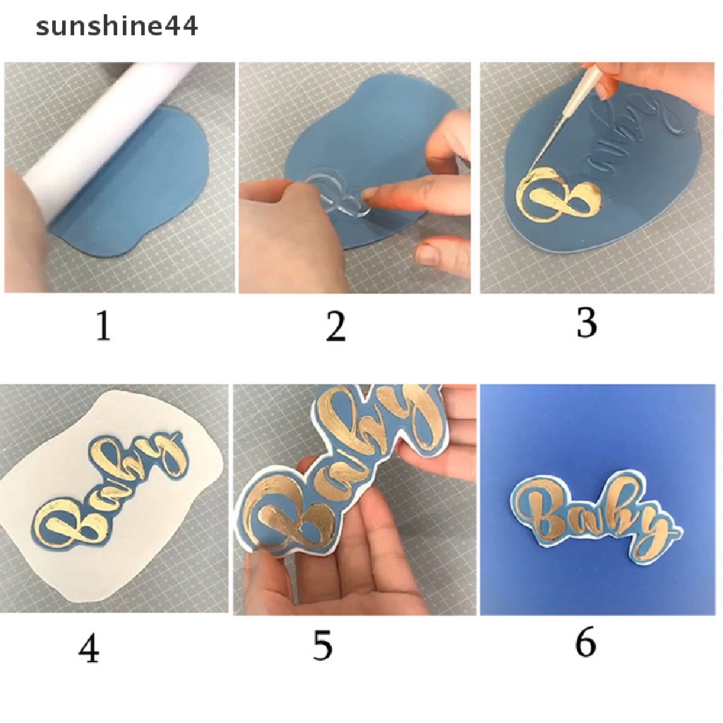 Sunshine Cetakan Kue / Fondant DIY Bentuk Huruf Alfabet Bahan Akrilik