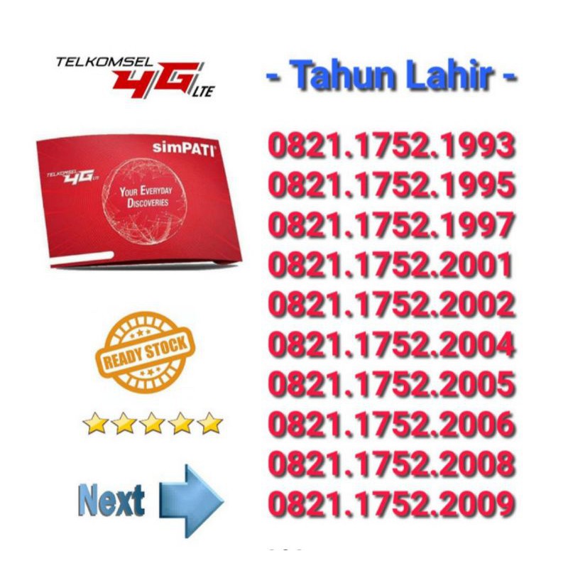 Perdana No Cantik Simpati - Perdana Murah Tahun Lahir