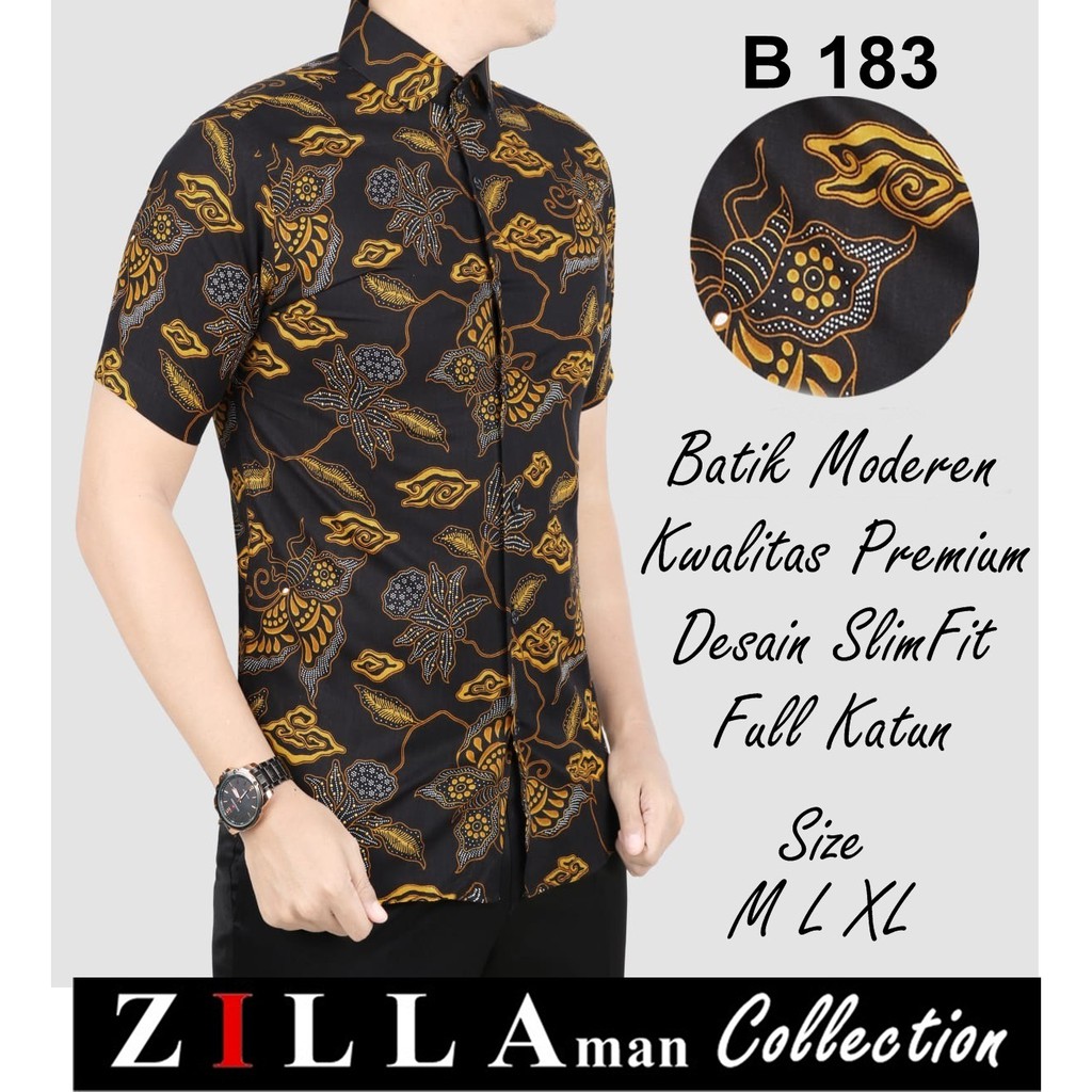 KEMEJA BATIK MODEREN SLIMFIT 197 Shopee Indonesia