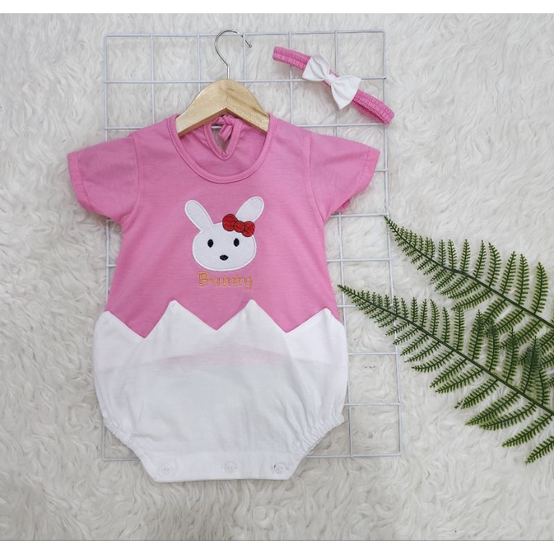 Baju bayi perempuan  jumper + bandana