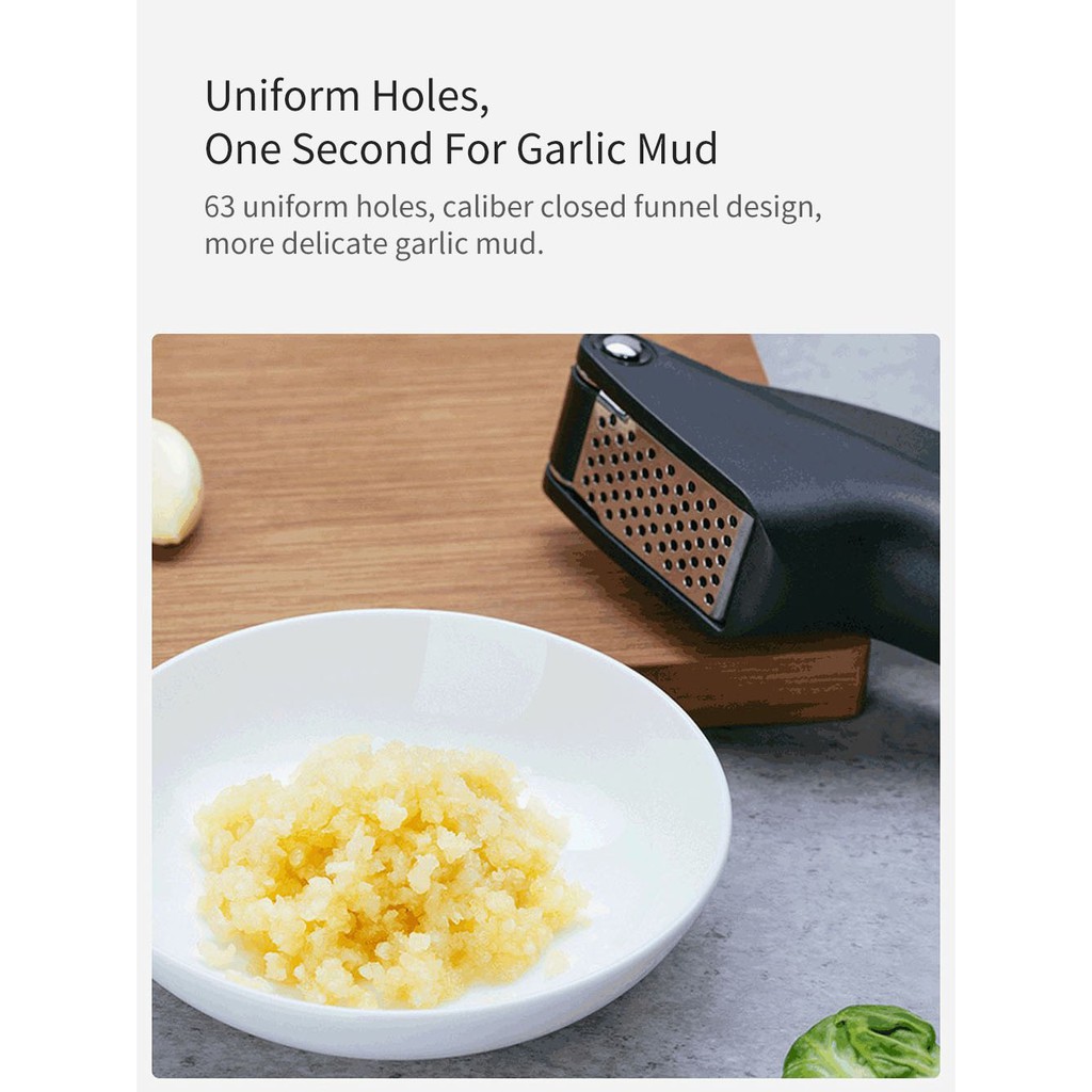 XIAOMI HUOHOU Kitchen Garlic Presser Crusher Cutter - HU0067 - Pencacah Bawang Putih dari XIAOMI