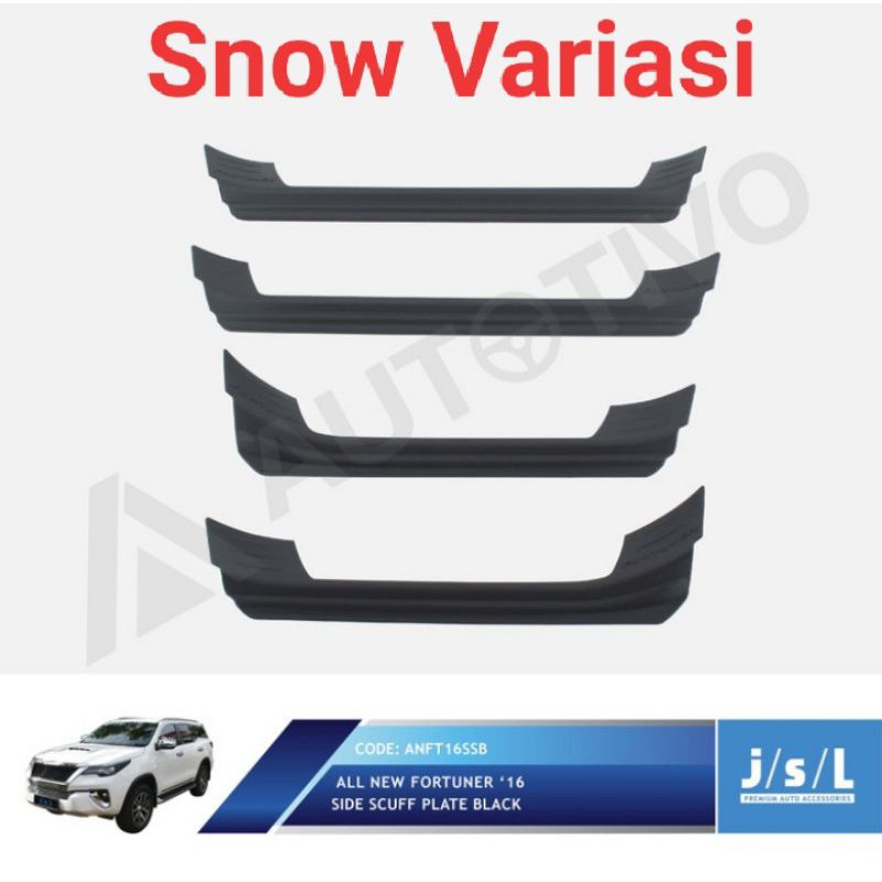 All New Fortuner sillplate samping side scuff plate black JSL