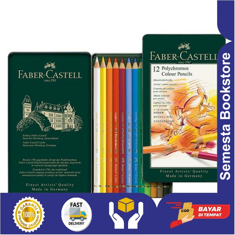 

Polychromos tin set 12 - Produk Original Faber Castell