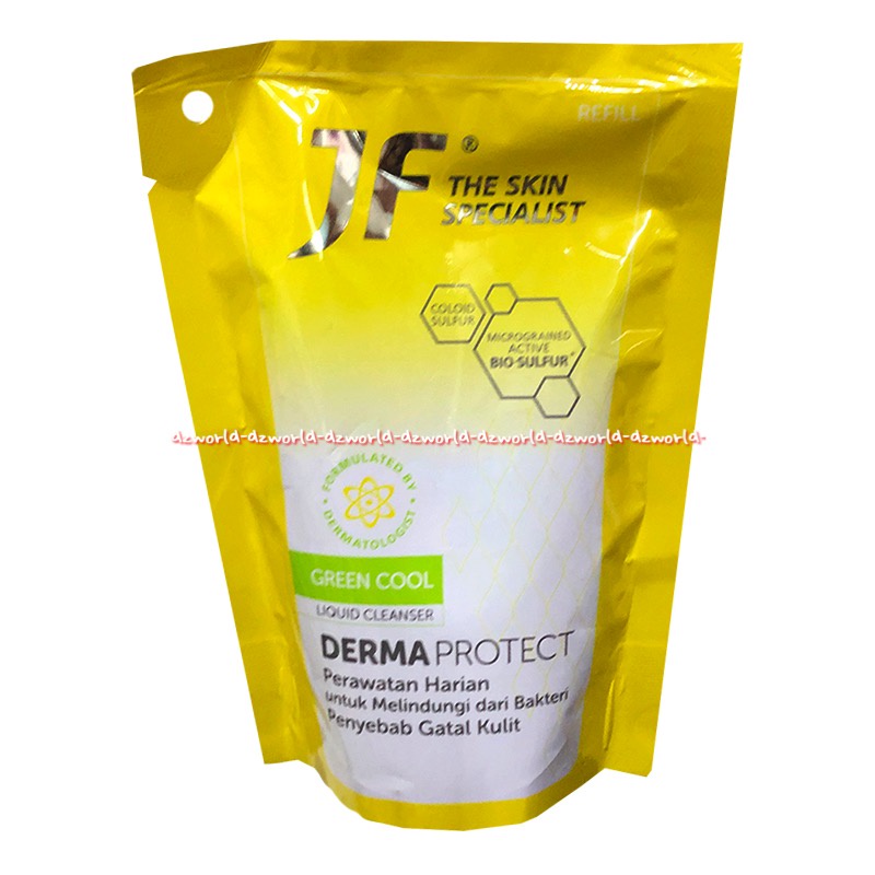 JF Skin Derma Protect 200ml Sabun Mandi Perawatan Harian Melawan Bakteri Penyebab Gatal Kulit Refill Pouch Green Cool