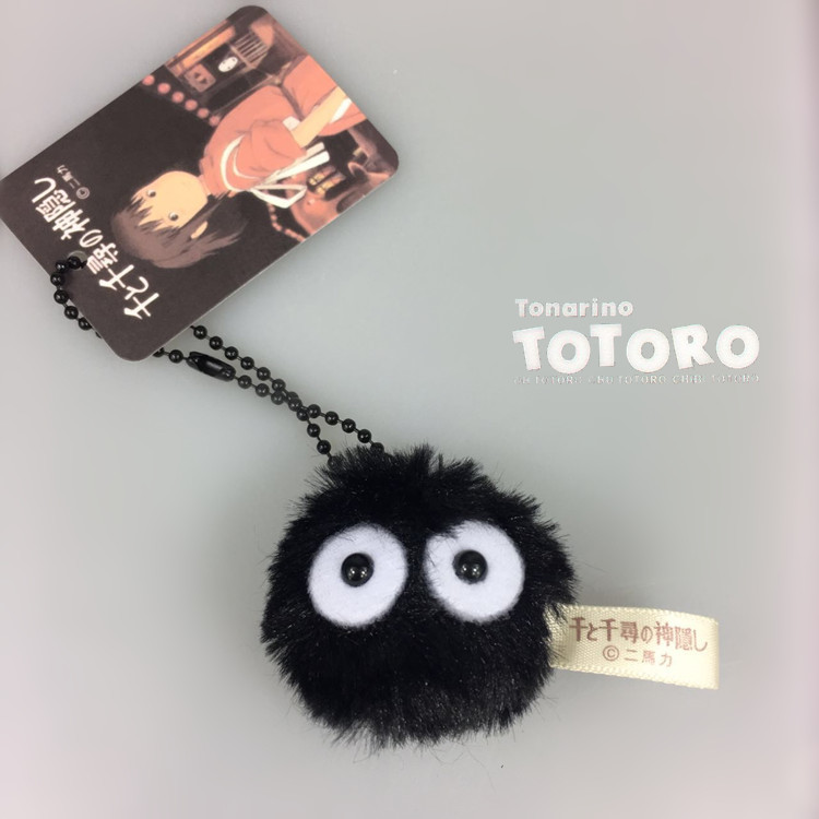 Gantungan Kunci Boneka Plush My Neighbor Totoro Spirited Away Soot Sprite Kurosuke