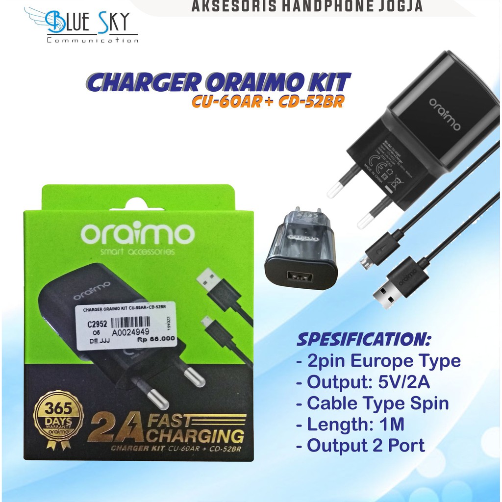 CHARGER ORAIMO KIT CU-60AR PLUS CD-52BR MICRO