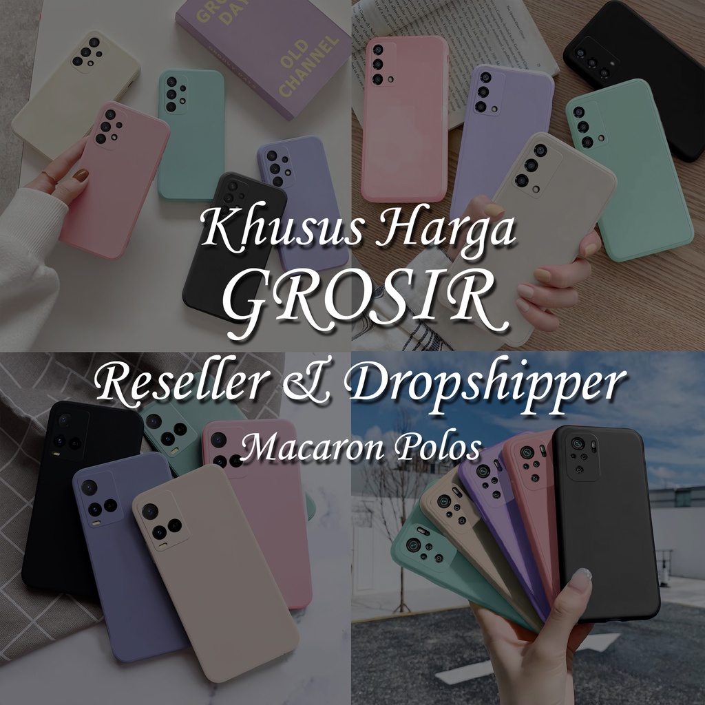 (GROSIR) Softcase Macaron Polos Harga Murah Khusus Reseller/ Dropshipper Untuk Semua Tipe HP OPPO, VIVO, XIAOMI, REALME, IPHONE, SAMSUNG, INFINIX