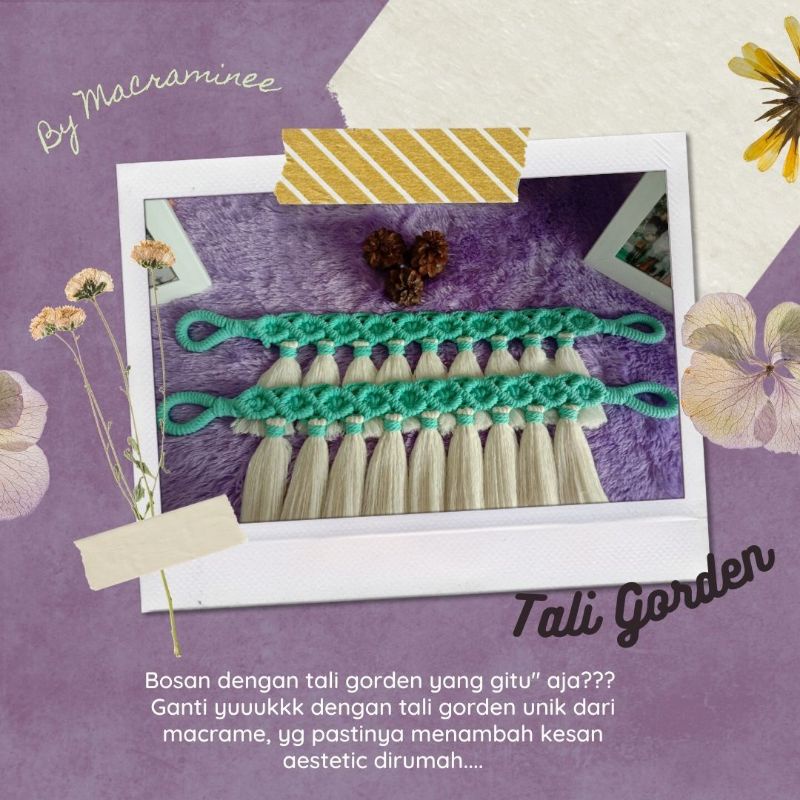 Tali gorden macrame/ macrame tali gorden/ macrame tassel (HARGA / PCS)