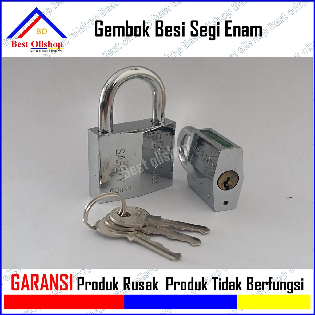 Gembok Kunci Pintu Pagar Rumah Padlock Cakram Sepeda Anti Maling Tas Koper Kecil Mini Segi Enam Jantung Kuningan