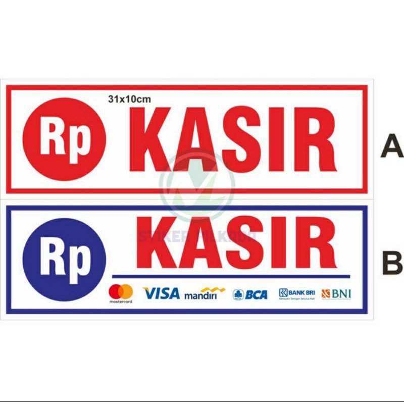 

STIKER VINYL KASIR 31x10CM