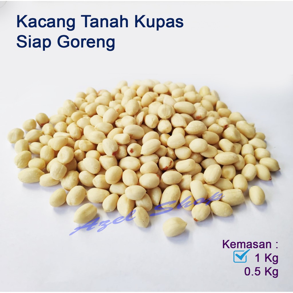 

Kacang Tanah Kupas Kulit Ari Ukuran Kecil Kacang Kupas Kacang Mentah untuk Goreng 1 Kg