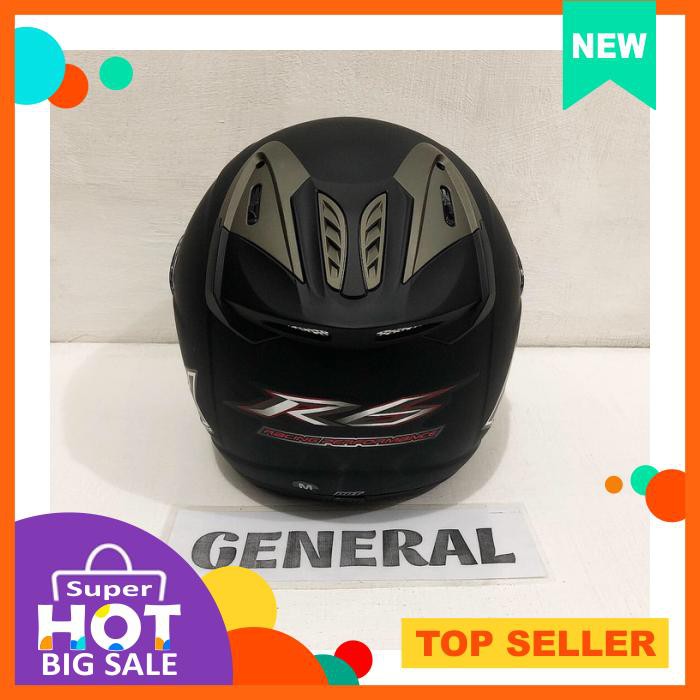HELM NHK R6 SOLID BLACK DOFF HITAM DOP