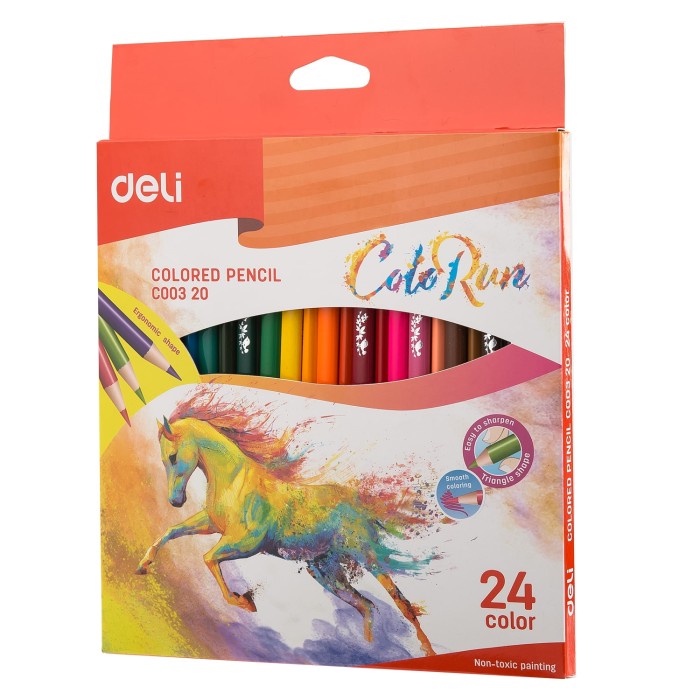 

Bagus Pensil Warna Deli 24 Warna Panjang Colorun - Ec00320 Hemat