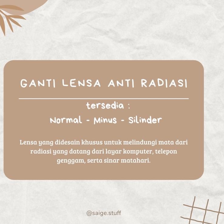 Terbaru [ANTI RADIASI] Ganti Lensa Anti Radiasi