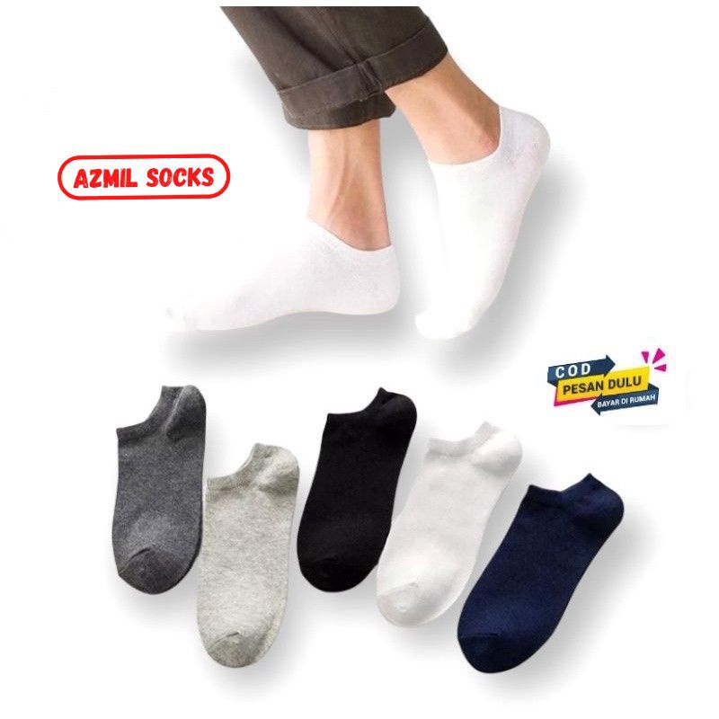 (5 Pasang) Kaos Kaki Pendek Polos Sematakaki Pria Wanita
