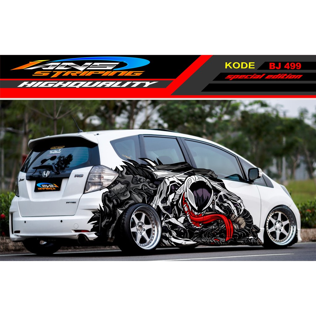 STICKER VARIASI MOBIL JAZZ AGYA BRIO AVANZA YARIS SWIFT VIOS / STICKER MOBIL VENOM / DECAL STIKER