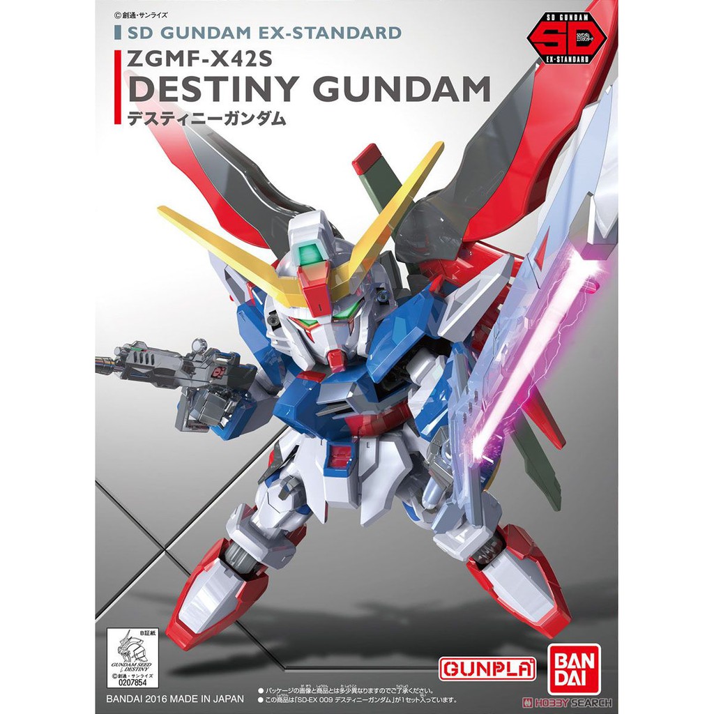 SD Gundam EX Standard ZGMF X42S Destiny Gundam Ori Bandai Gunpla Model Kits