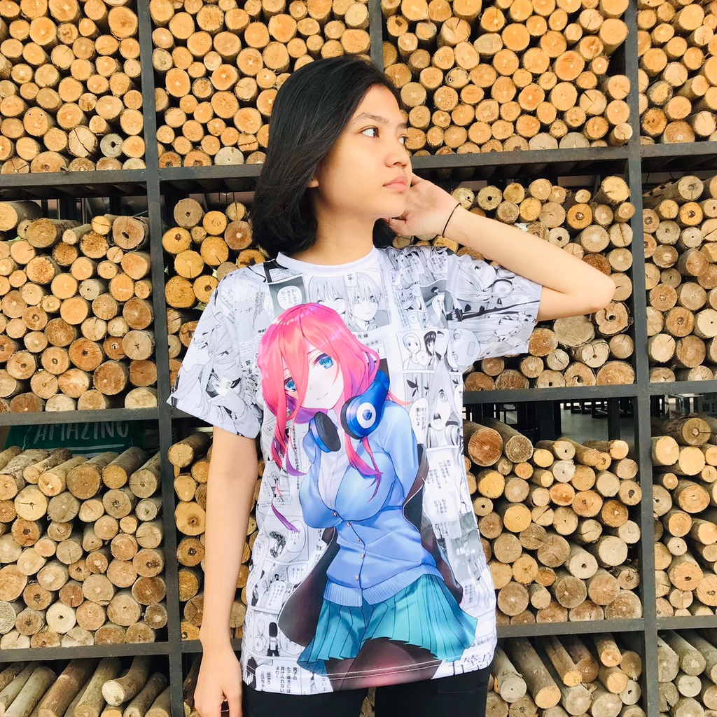 Tshirt Nakano Miku Fullprint  Quintessential Quintuplets Premium Dryfit