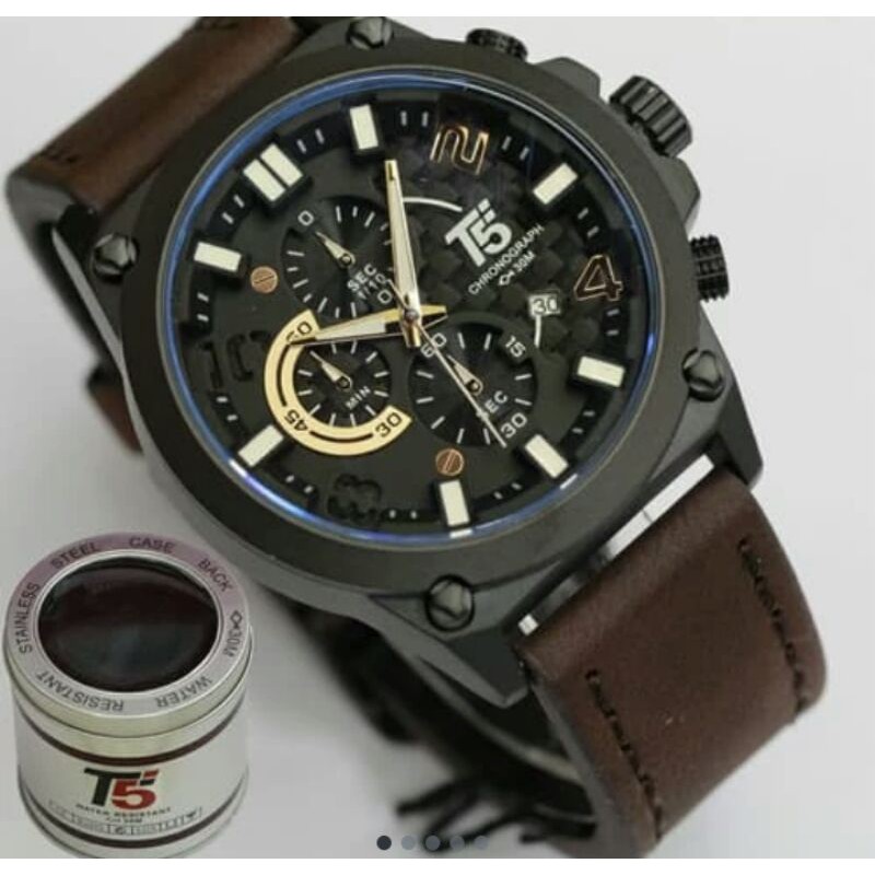 jam tangan T5 original kulit crona aktif