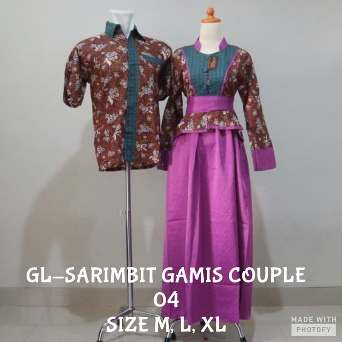 SARIMBIT GAMIS COUPLE 04/DRESS BATIK/BATIK PEKALONGAN/BATIK COUPLE