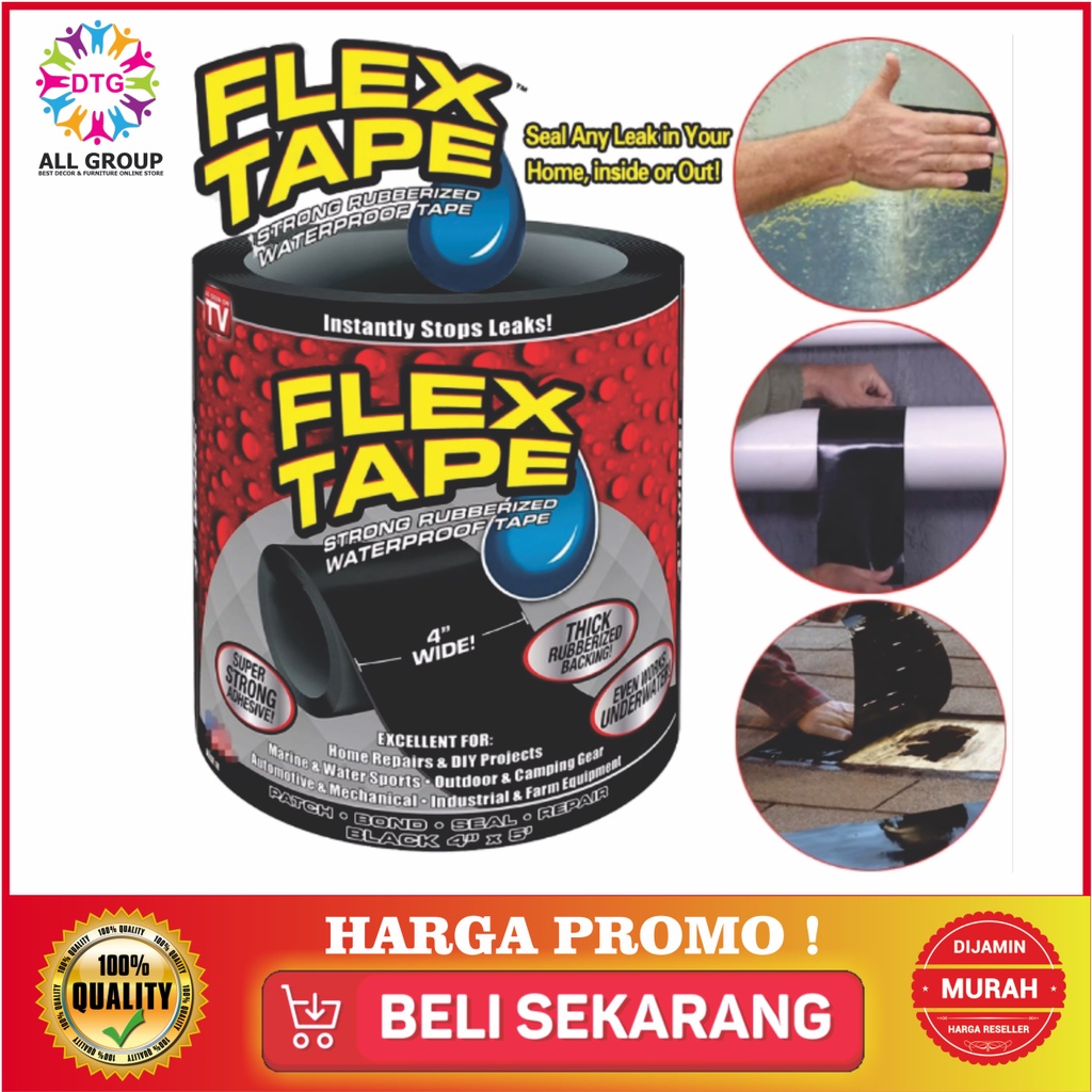 Flex Tape -Isolasi Ajaib Super Kuat Rubberized WaterProof