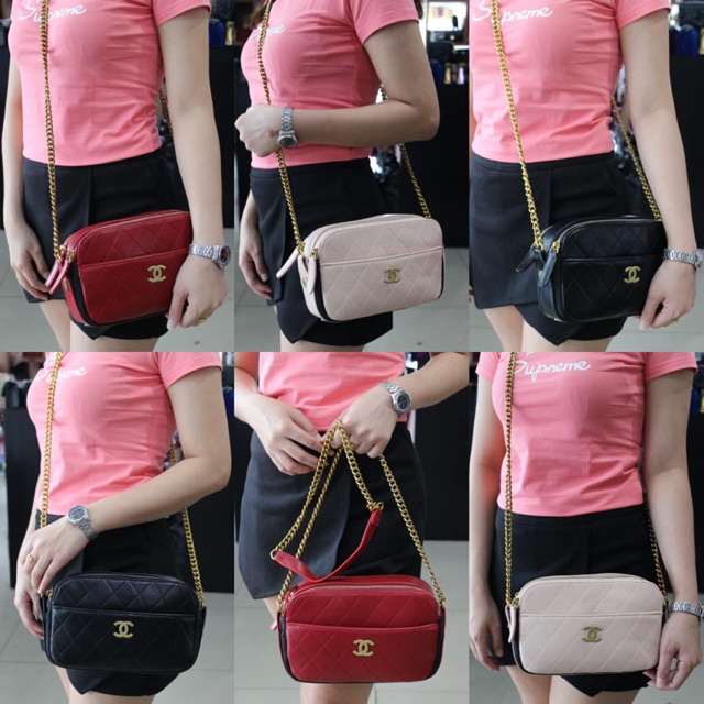 Chanel Double Quilted Camera Case Bag with Box 1777