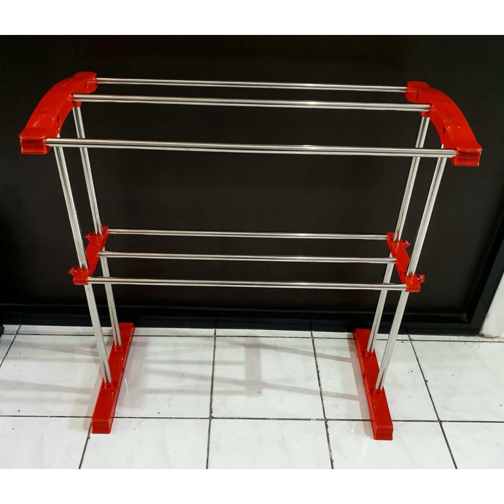 JEMURAN BAJU / HANDUK KECIL STAINLESS PLASTIK / YUKARI TOWEL HANGER