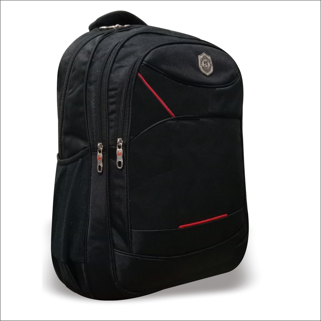 Tas Ransel Laptop Punggung Tas Pria Wanita Unisex Model Polos Bahan Tebal - Polo Global - 9714