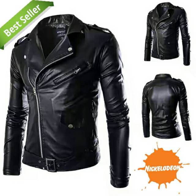 [{JAKETSEMIOLSHOP}] Jaket Kulit Ramones Pria Original ROCK N'ROLL ELEGANT JAKET KULIT PRIA