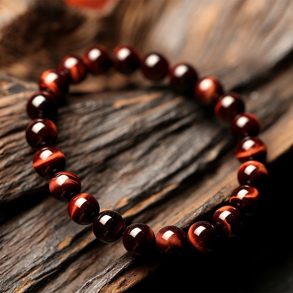 Gelang tiger eye merah asli garansi