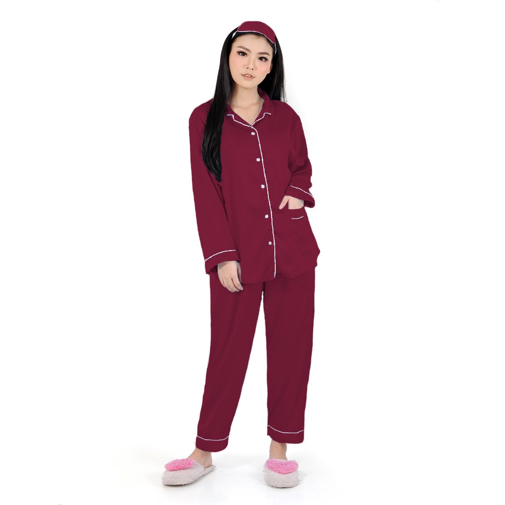 Stelan Piyama Baju Tidur Tangan Panjang Celana Panjang - Silky PP