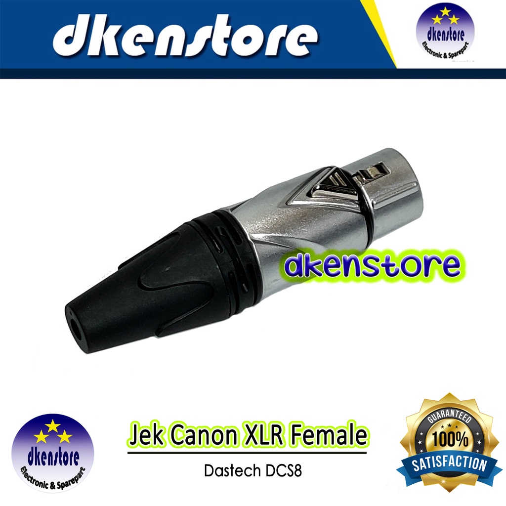 Jek Canon XLR Dastech Cewex Female DCS8 konektor Mic